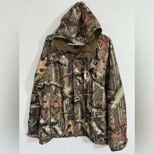 Mossy Oak Break-Up Infinity Camo Hooded Hunting Jacket Mens XL Scent Control